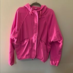 FP Movement by Free People Pink Bomber Jacket with Hood